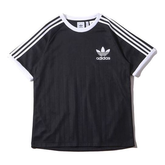 adidas originals BASEBALL TEE Athleisure Casual Sports Short Sleeve Black DV1621