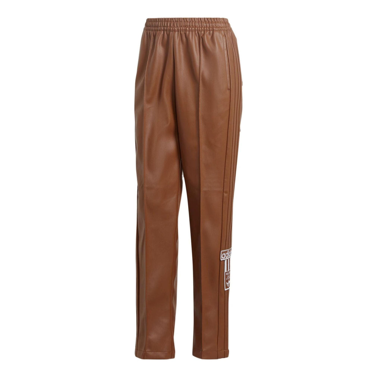 (WMNS) adidas Centre Stage Faux Leather Adibreak Pants 'Brown' II6098