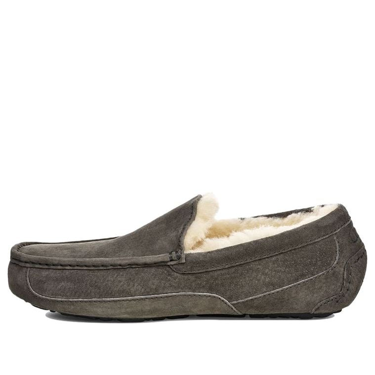 UGG Ascot Slipper Cozy Fleece Lined Athleisure Casual Sports Shoe Gray 1101110-CHRC