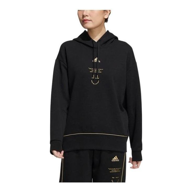(WMNS) adidas Adi Logo Hoodie 'Black' HG1831