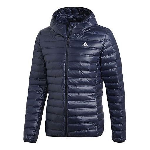 adidas Warm Windproof Cap Down Jacket Men's Blue DX0785