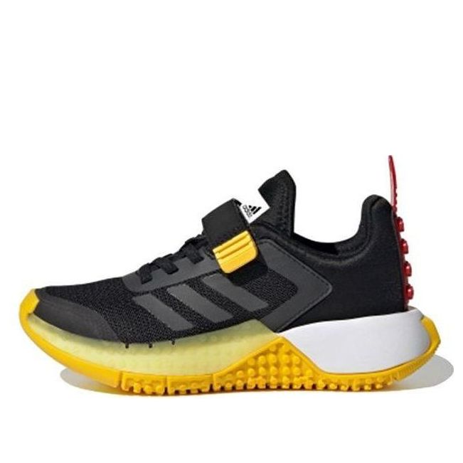 (PS) adidas LEGO x Sport Little Kid 'Black Yellow' FX2869