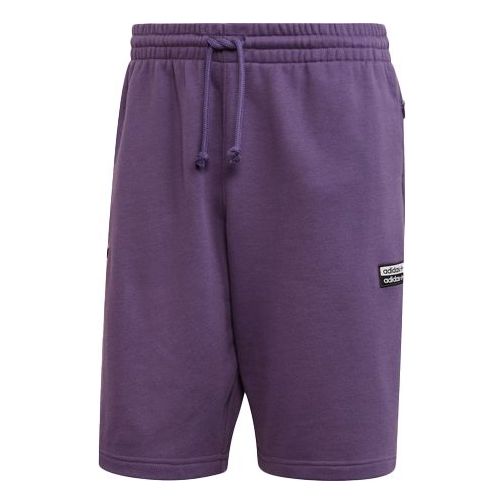adidas originals Logo Printing Running Sports Shorts Purple FM2237