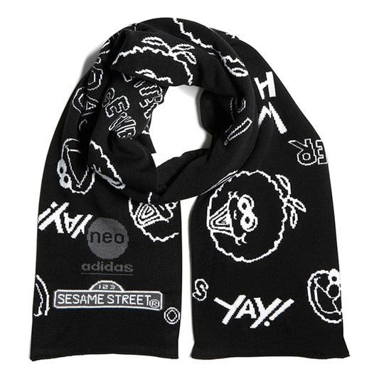 adidas Neo X Sesame Street Scarf 'Black White' HC7217