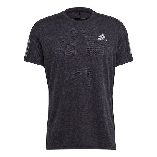 adidas Own The Run Tee Running Casual Sports Short Sleeve Black GK6059