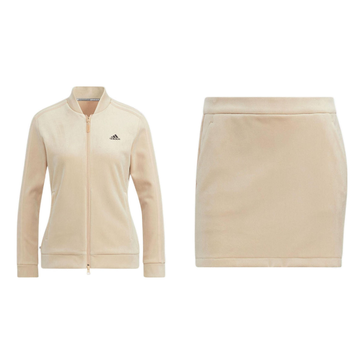 (WMNS) adidas 3-Stripes Stretch Corduroy Suit Asia Sizing 'Beige' HI1498