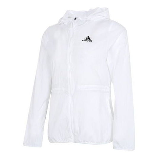 (WMNS) adidas Breathable Lightweight Jacket Asia Sizing 'White' GQ0628