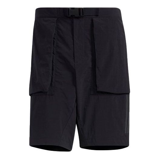 adidas M Tec Wv Sho Big Pocket Solid Color Sports Shorts Black GN0787