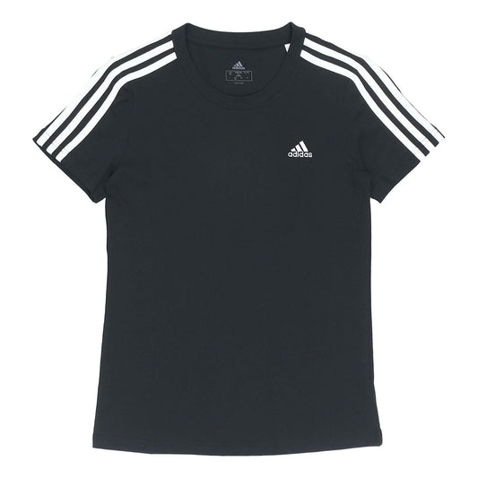 (WMNS) adidas W 3s T Sports Round Neck Short Sleeve Black T-Shirt GL0784