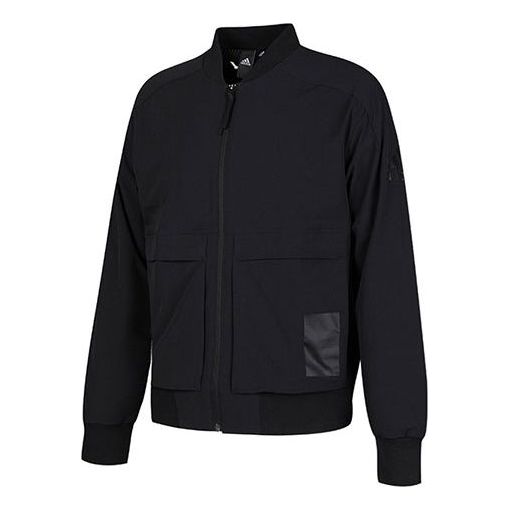Men's adidas Pocket Zipper Sports Black Jacket EH3750