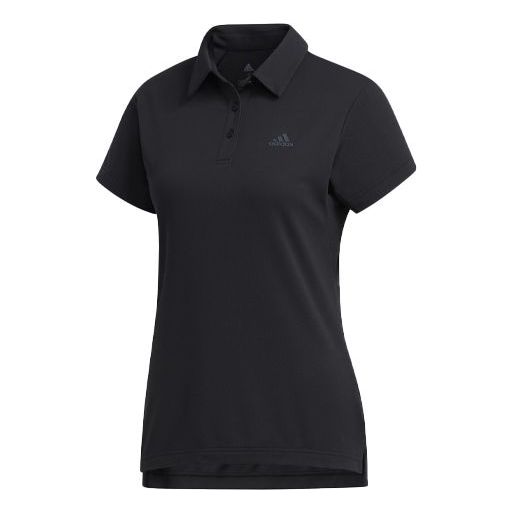 (WMNS) adidas Tennis Sports Black Polo Shirt FK1385