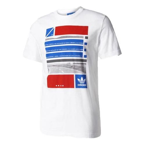 adidas originals ARCHIVE LABEL Printing Short Sleeve White BQ3043