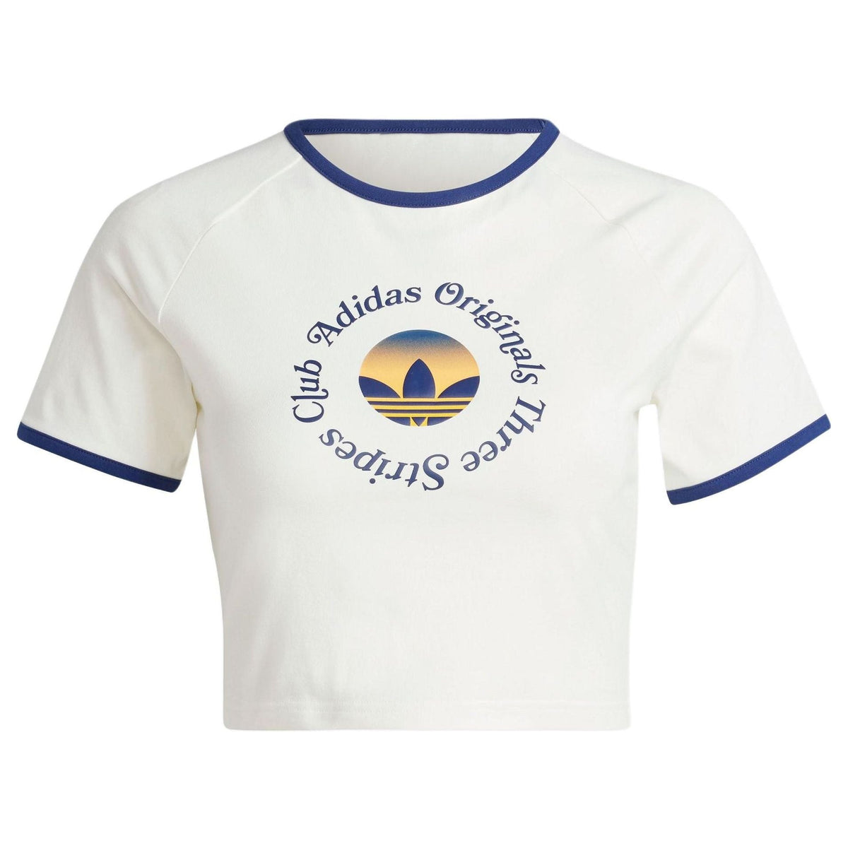 (WMNS) adidas Originals Graphics Crop T-shirt Asia Sizing 'White' JG8058
