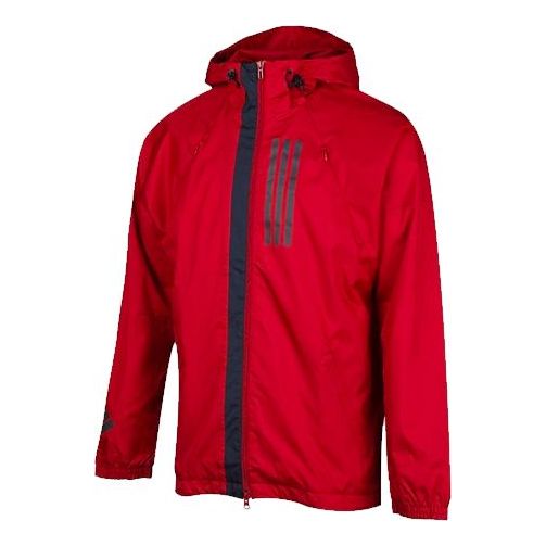 adidas Sports Zipper Hooded Jacket Purple EK4625