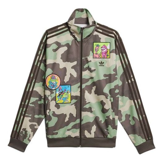 Men's adidas originals x JEREMY SCOTT Crossover Side Camouflage Sports Jacket Multi-Color H53369