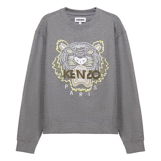 KENZO Men's SS21 Tiger Crew Neck Grey FB55SW1104XA-95
