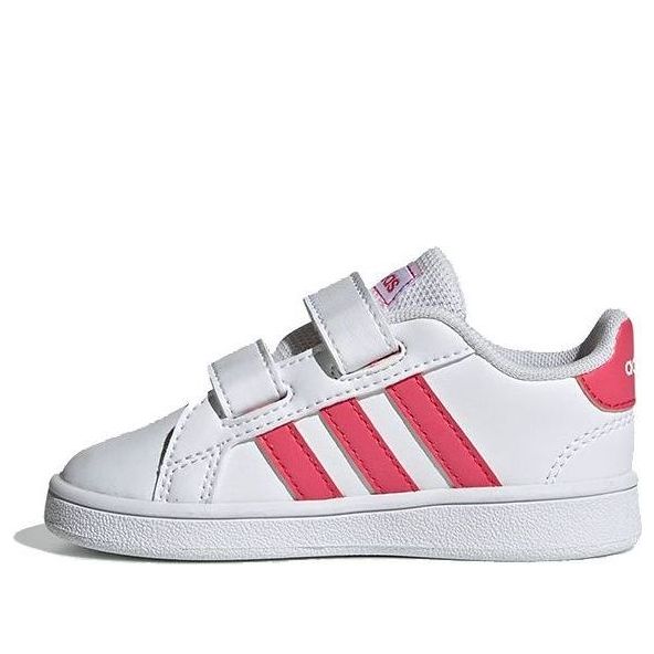 (TD) adidas Grand Court Infant 'White Real Pink' EF0115