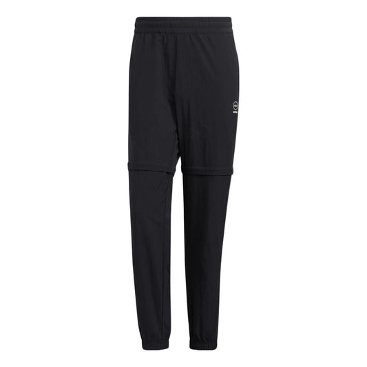 Men's adidas neo SW 2N1 TP Woven Bundle Feet Detachable Sports Pants/Trousers/Joggers Black HC9734