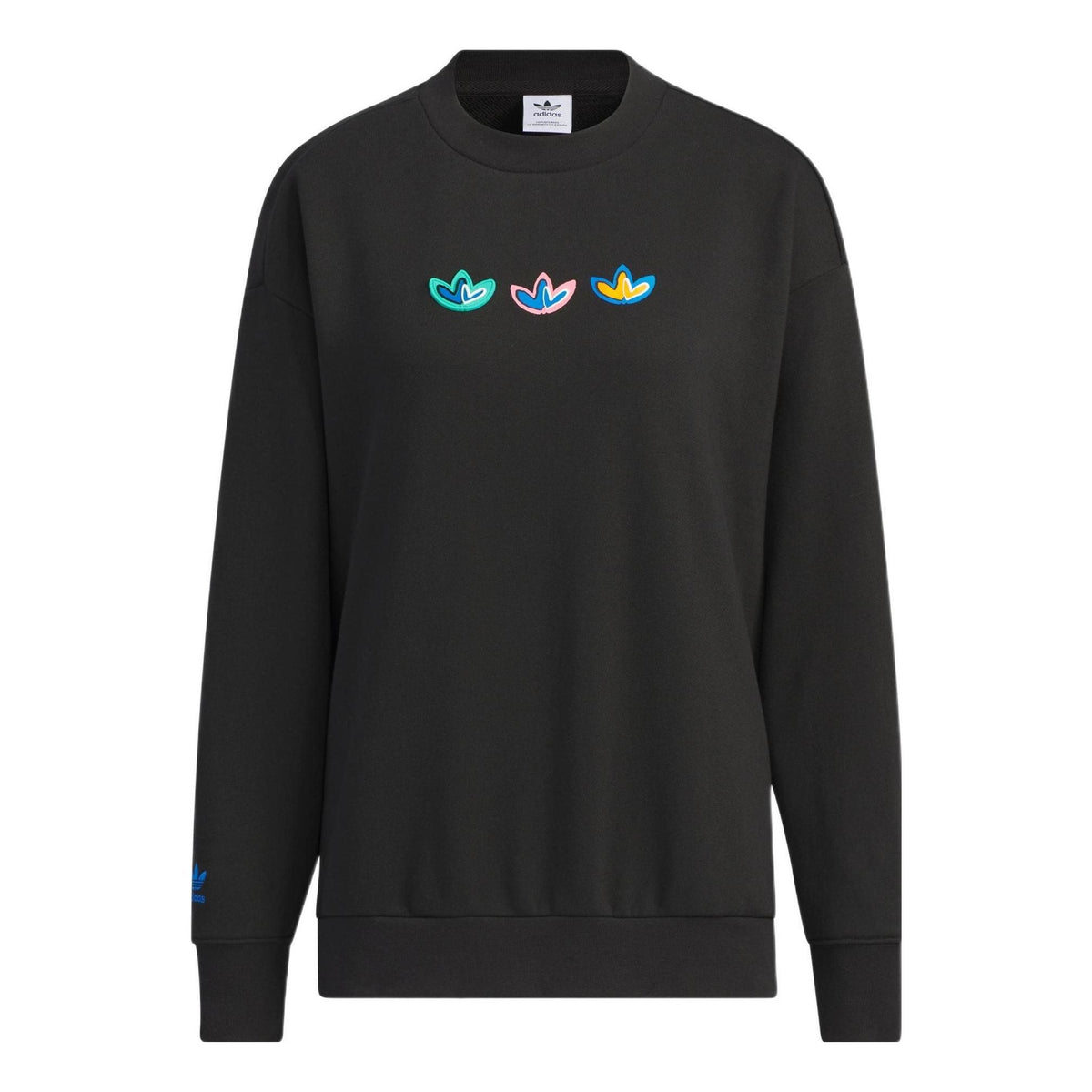 (WMNS) adidas Originals V-Day Crew Sweatshirts 'Black' IK8661