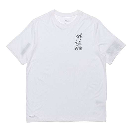 Nike Dri-Fit Breathe Juicing Man Training Quick-Dry Short-Sleeved Male White BQ6533-100