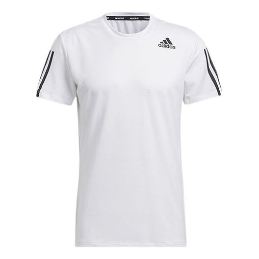 adidas Aero3s Tee Pb Casual Running Sports Short Sleeve White GQ2164