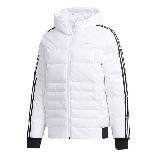adidas neo M Sprt Dwn Puff Casual Sports hooded down Jacket White GJ8864