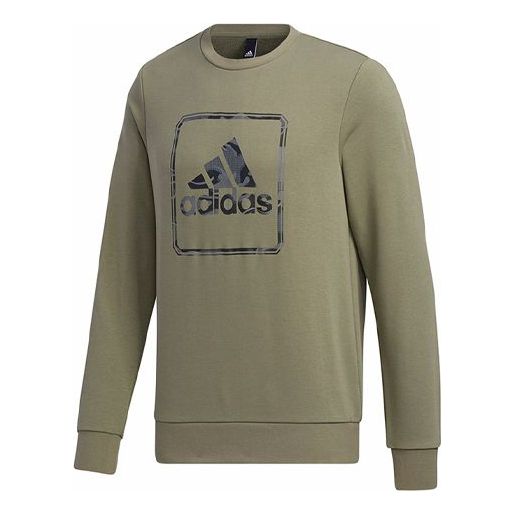 adidas MH Gfx Ft BosSlogan Sports Hooded Sweater Men Green GM4478