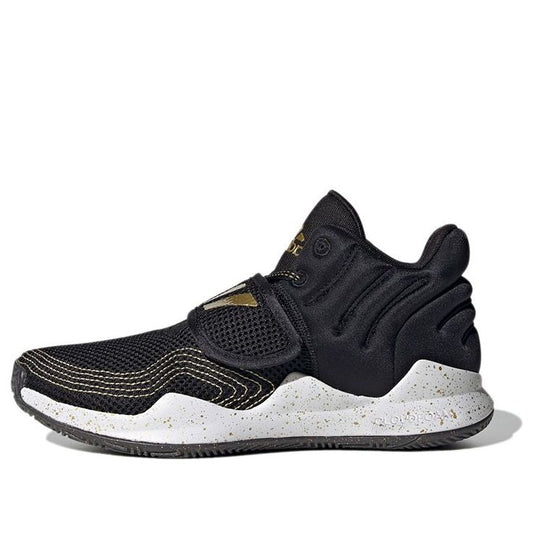 (GS) adidas Deep Threat Primeblue J 'Black Gold Metallic Splatter' S29014