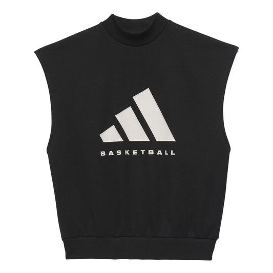 adidas Basketball Sleeveless Sweatshirt 'Black' IN4247