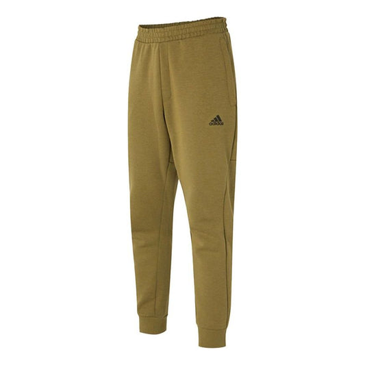Men's adidas Fi Dk Reg Pnt Logo Sports Running Knit Bundle Feet Long Pants/Trousers Olive H39225