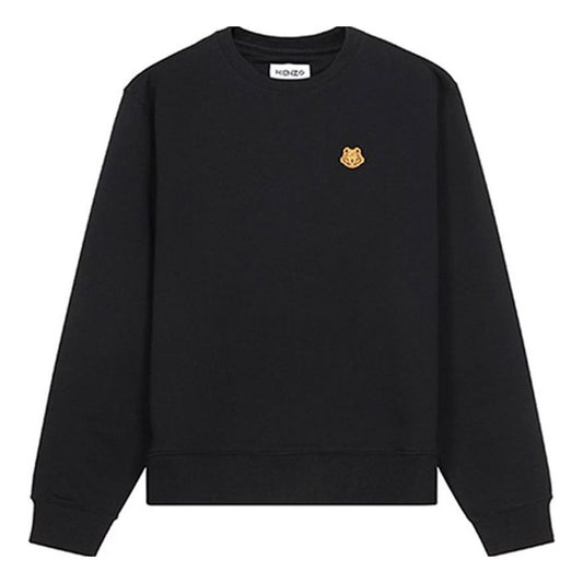 Men's KENZO SS21 Logo Round Neck Long Sleeves Black FB55SW0034ML-99