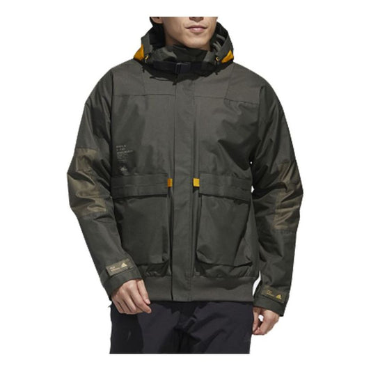 adidas TH JKT FUNC Casual Sports Hooded Jacket Men Grey/Green GM4398