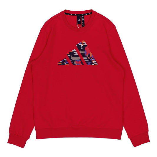 adidas CNY Graphic Logo Prints Sweatshirt Red GP1838