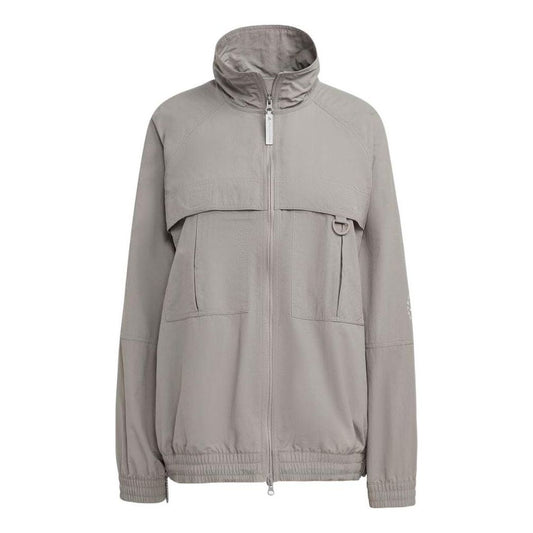(WMNS) adidas by Stella McCartney TrueCasuals Woven Solid Track Jacket 'Grey' HR9178