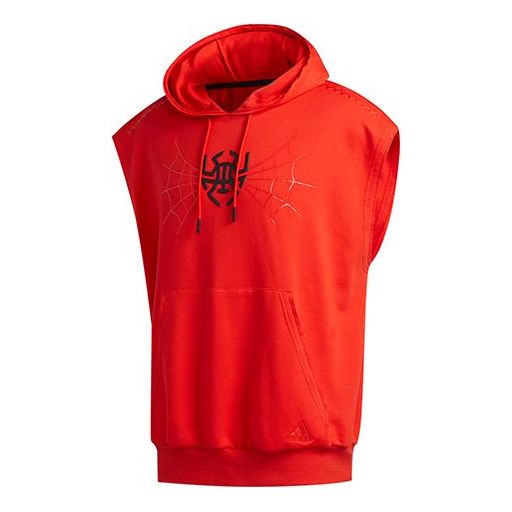 adidas Dm Ss Printing Sports Sleeveless Red FR5747