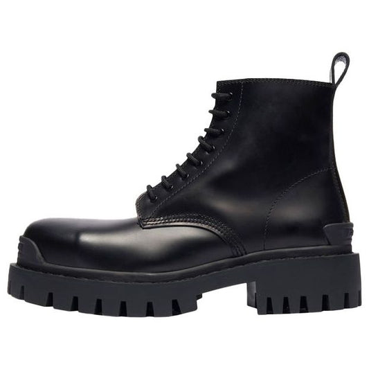 Balenciaga Small Cowhide Lacing Martin Mid boots 'Black' 589338WA9601000