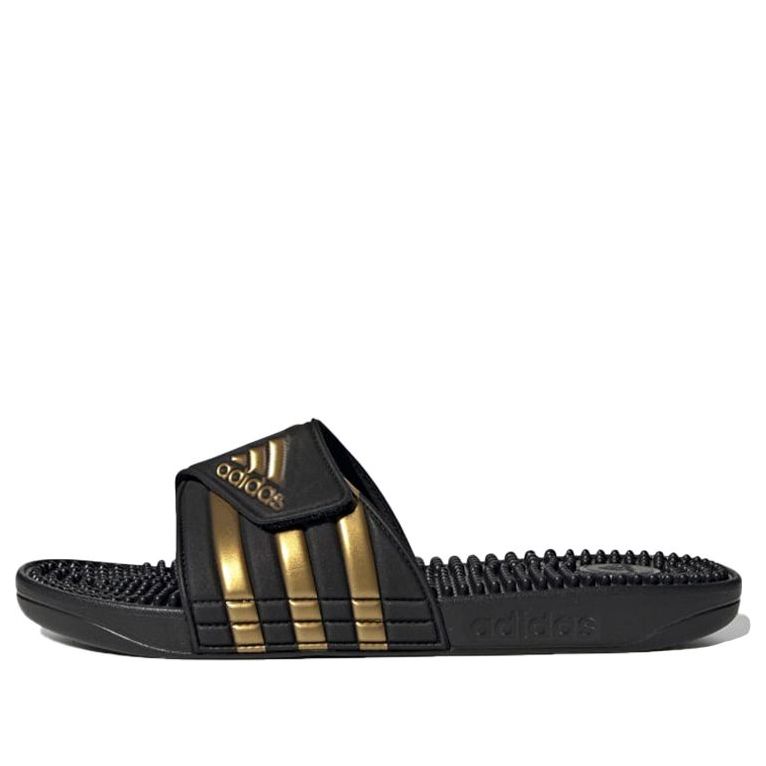 adidas Adissage Slides 'Black Gold Metallic' EG6517