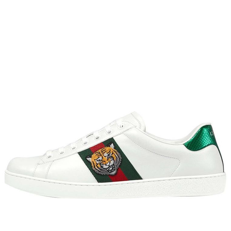 Gucci ACE Series Cowhide Embroidered Sports Shoe 'White' 457132-A38G0-9064