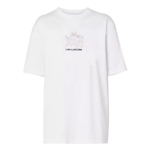 Burberry SS21 Embroidery Short Sleeve White 80429841