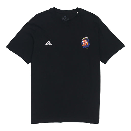 Men's adidas Beckham G T Athleisure Casual Sports Alphabet Round Neck Short Sleeve David Beckham No. 23 Black T-Shirt HA0939