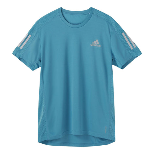 adidas Own the Run Tee Sports Training Quick Dry Short Sleeve Blue GJ9966