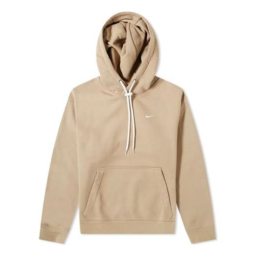 Nike Casual Sports Drawstring Fleece Lined Long Sleeves Khaki CD6393-247