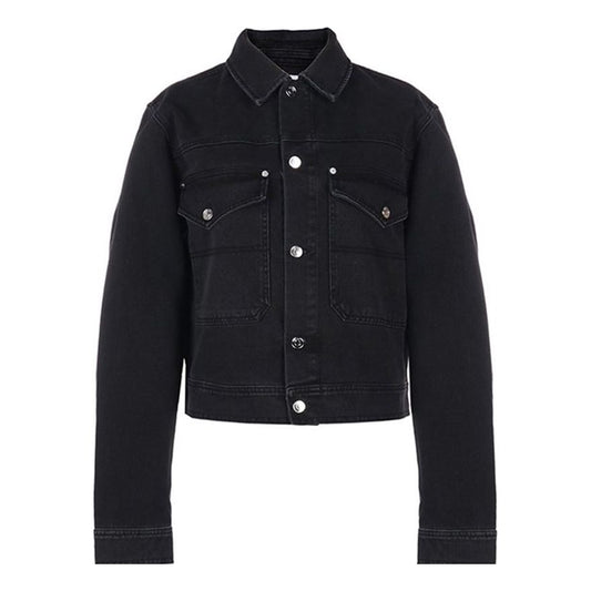 Men's KENZO Cotton Denim Long Sleeves Jacket Black FA65DB5302ED-99