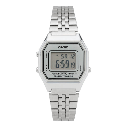 CASIO Waterproof Sports Mens White Digital LA680WA-7D