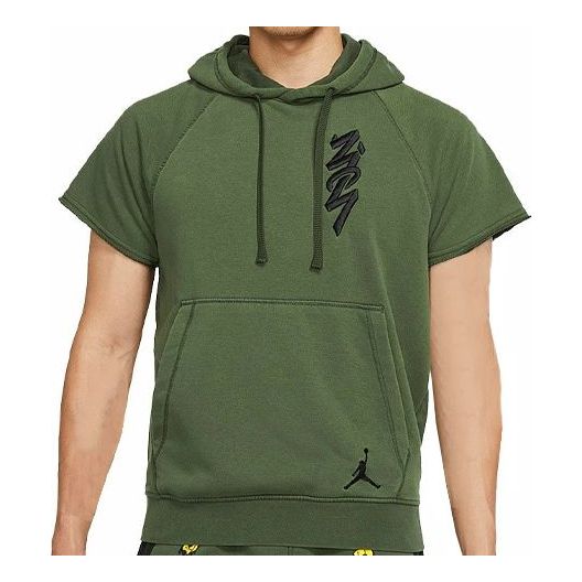 Nike AS M J ZION DF CUTOFF Hoodie CARBON Green DA9843-335