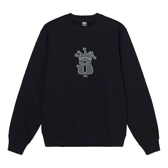 Men's Stussy FW21 Round Neck Pullover Navy Blue 1914755