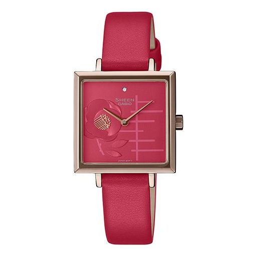 Casio Sheen Classic Cube Analog Watch 'Red Gold' SHE-C141CGL-4AUPFH-PERSON