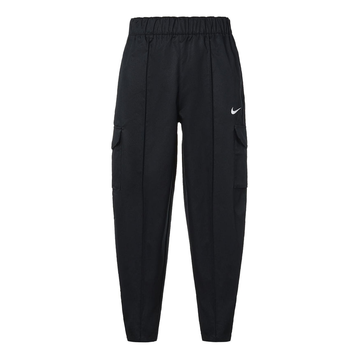 (WMNS) Nike Logo Solid Color Woven Sports Pants/Trousers/Joggers Autumn Black DD5984-010