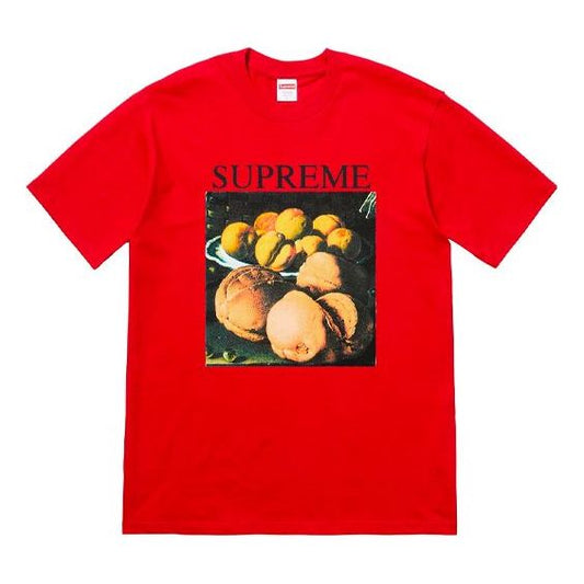 Supreme FW18 Still Life Tee Red Printing Short Sleeve Unisex SUP-FW18-021
