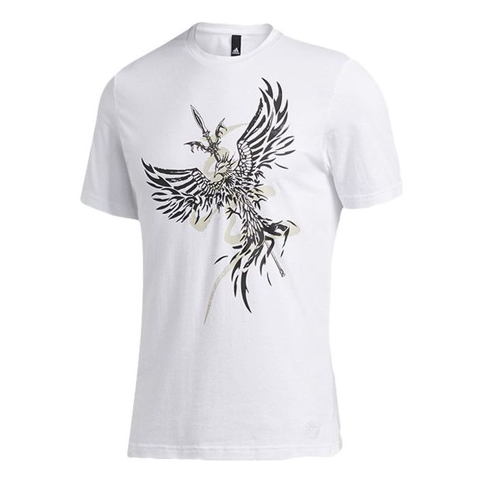 adidas Printed Crew Neck Short Sleeve Men's White FT2753